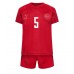 Billiga Danmark Joakim Maehle #5 Barnkläder Hemma fotbollskläder till baby VM 2022 Kortärmad (+ Korta byxor)